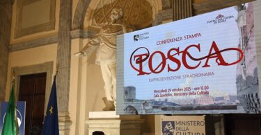 Tosca in diretta in mondovisione sabato 1° novembre