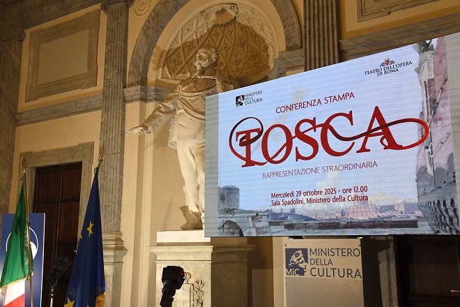 Tosca in diretta in mondovisione sabato 1° novembre
