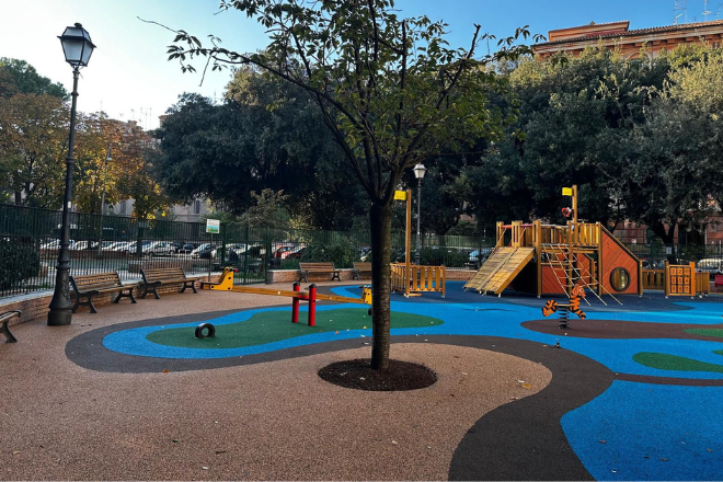 testaccio area giochi inaugurata