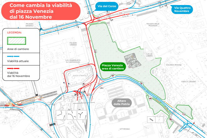 nuova viabilità piazza venezia